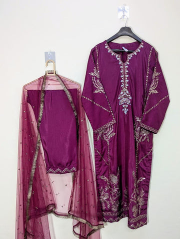 Amna Khurram SAIMA B AS SEP 03 Pink Ready to wear Silk