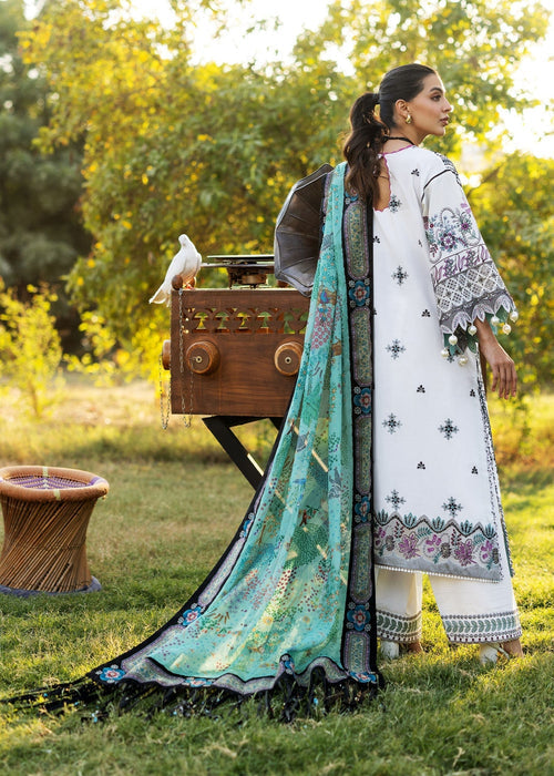 Sadaf Fawad Khan D02-B PALM ISLAND Siraa Embroidered Lawn Unstitched 3Pc Suit