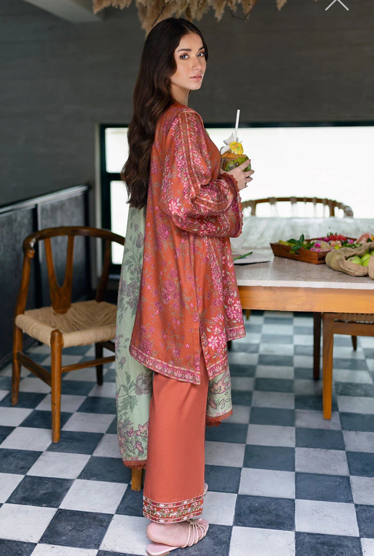 CROSS STITCH AUTUMN GLAZE-3PC COTTON SATIN READY TO WEAR