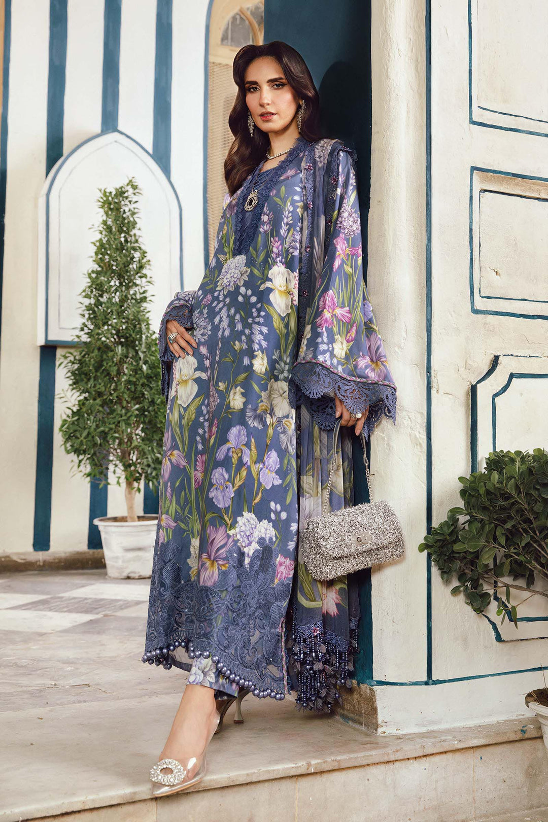Maria b Mprint MPT-2708-B Unstitched Fall Edit 25'