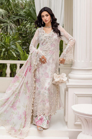 Maria B MPC-25-101 3 Piece Unstitched Embroidered Chiffon Suit