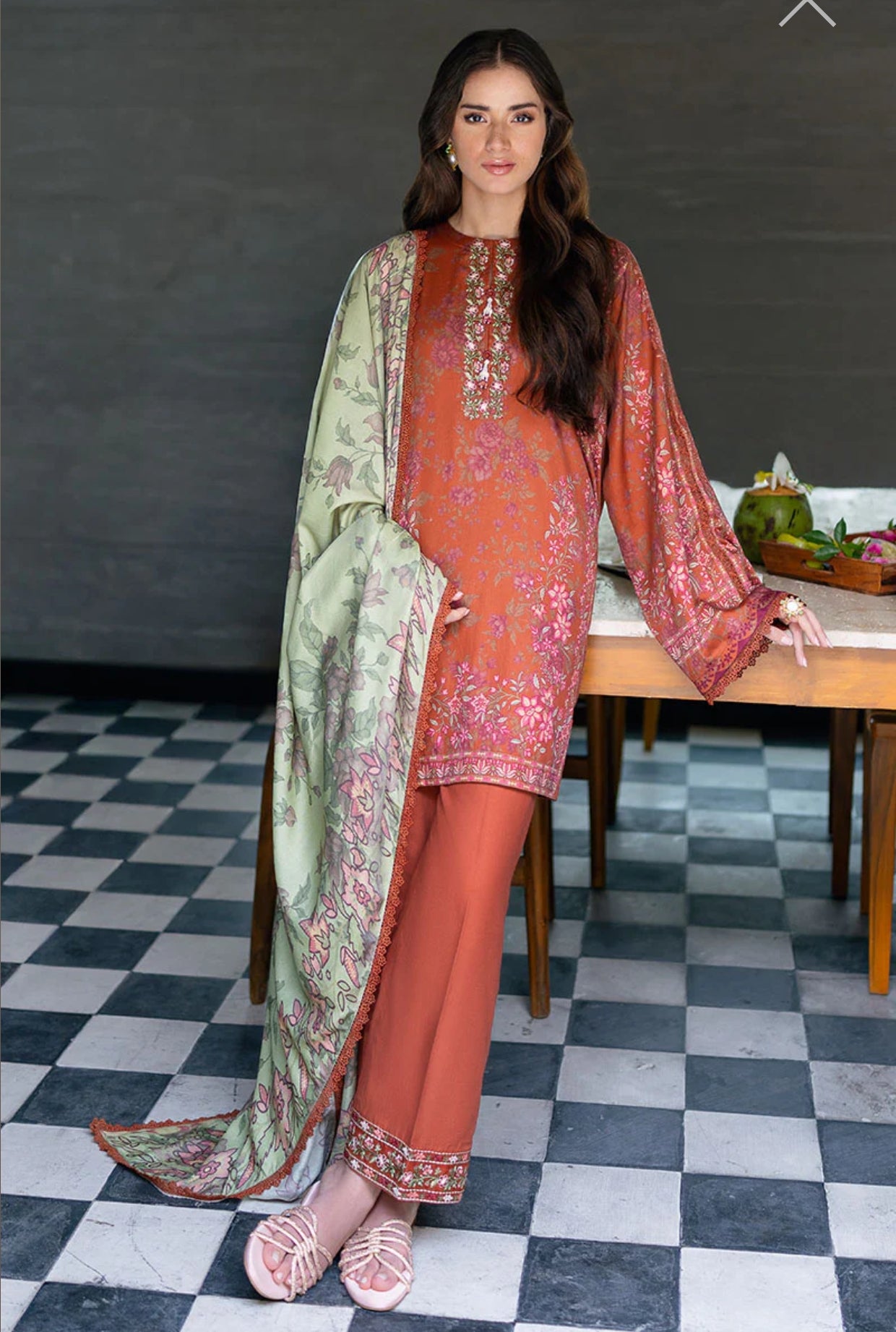 CROSS STITCH AUTUMN GLAZE-3PC COTTON SATIN READY TO WEAR