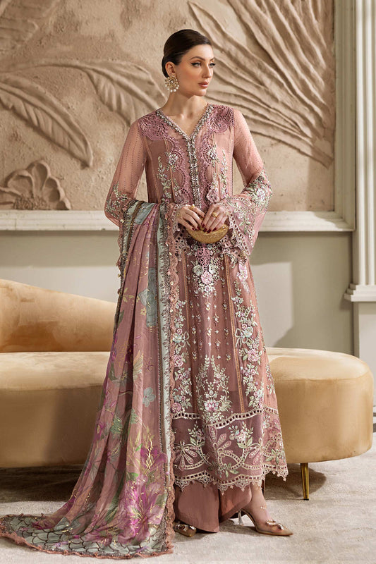 Maria B MPC-25-105 3 Piece Unstitched Embroidered Chiffon Suit