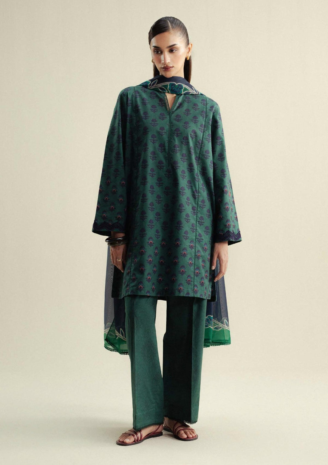 Coco by Zara shahjahan Willow D10A Drop-4 Unstitched 25'