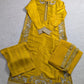 Amna Khurram Yellow Zimal-nov#25 3pc Raw Silk Ready to wear