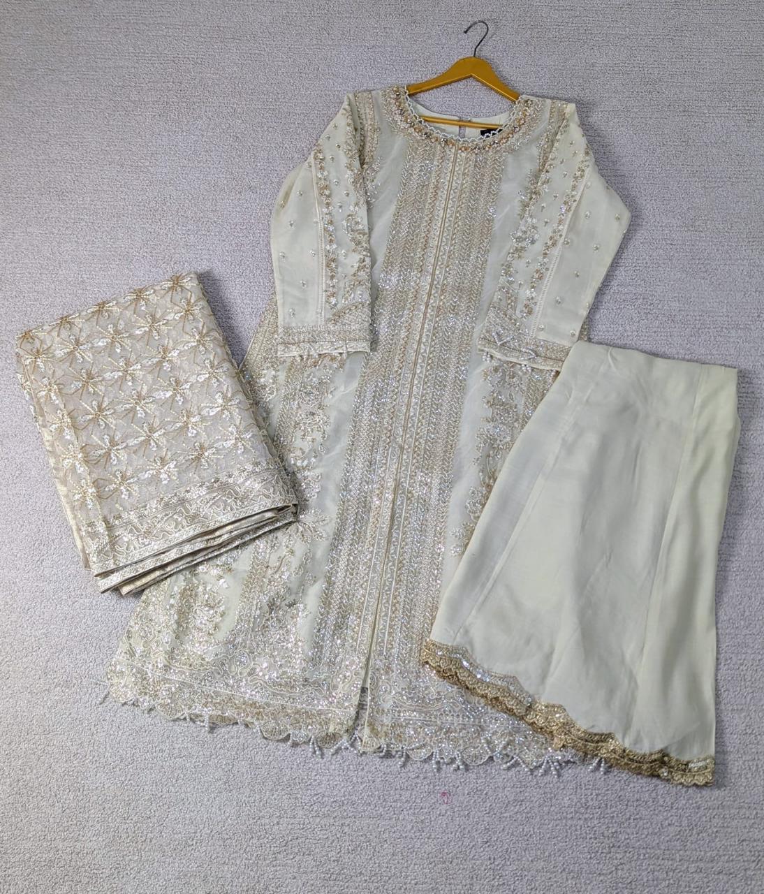 Sajni D-4 Off-white Festive Ready To Wear