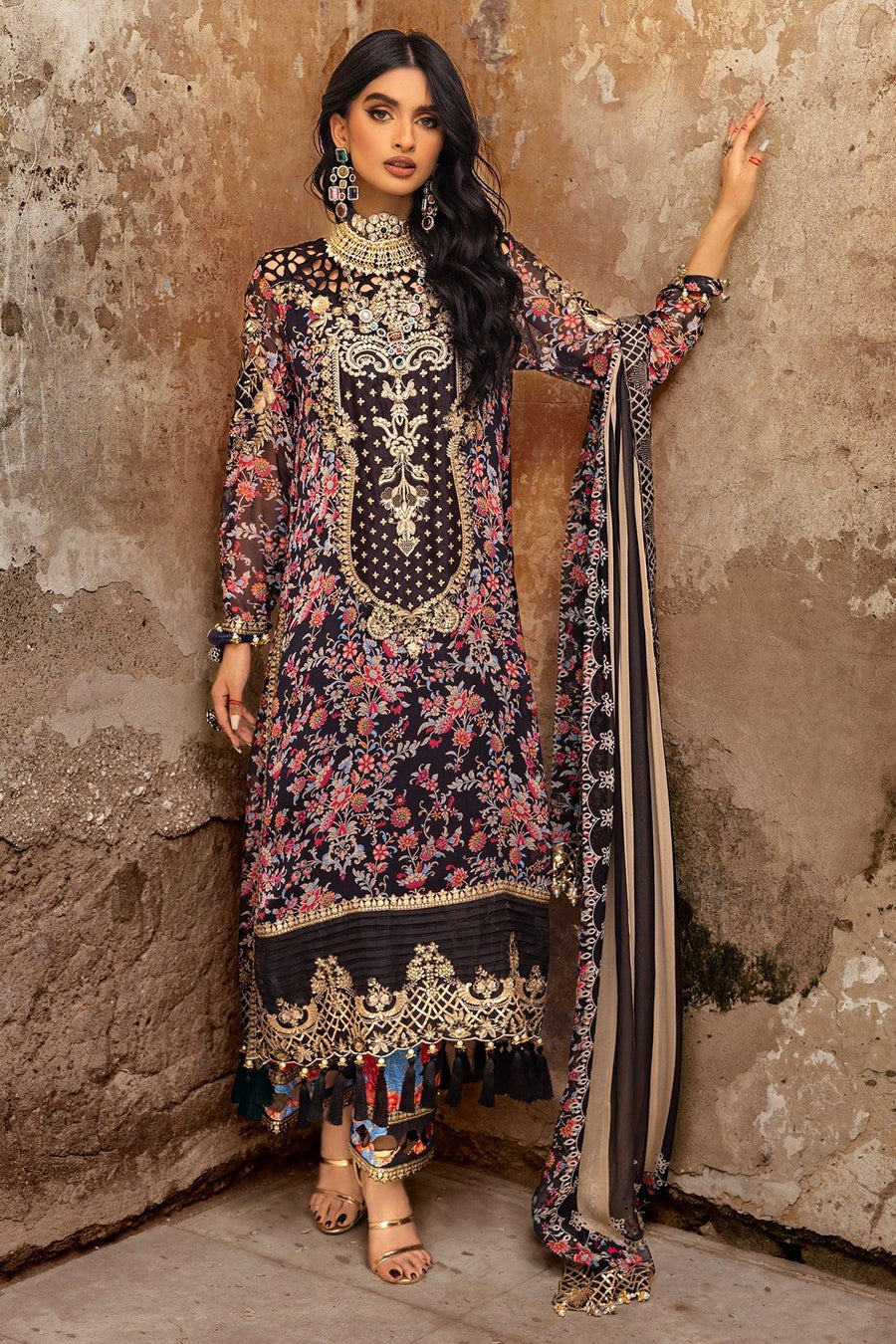Charizma 3-PC Unstitched Luxury Chiffon Collection VSL25-09