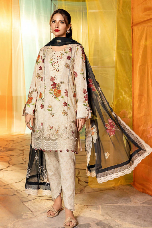 M.Basics By Maria B 02-B Lawn Vol-01 Collection