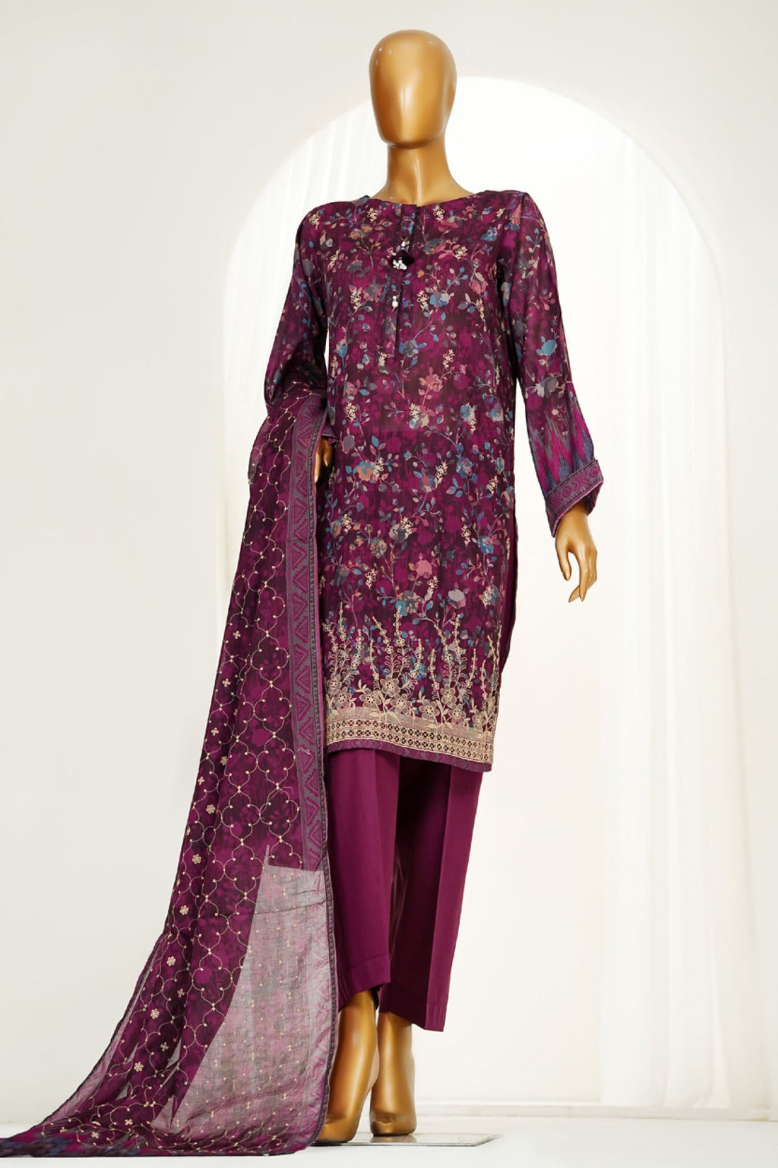 Printkari By HZ LPK-3P-505 Stitched 3 Piece Chikankari Vol-04 Collection'2025