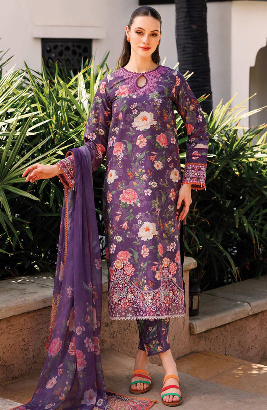 Aurea by Farasha - D-09 Majestic Purple- Summer Collection