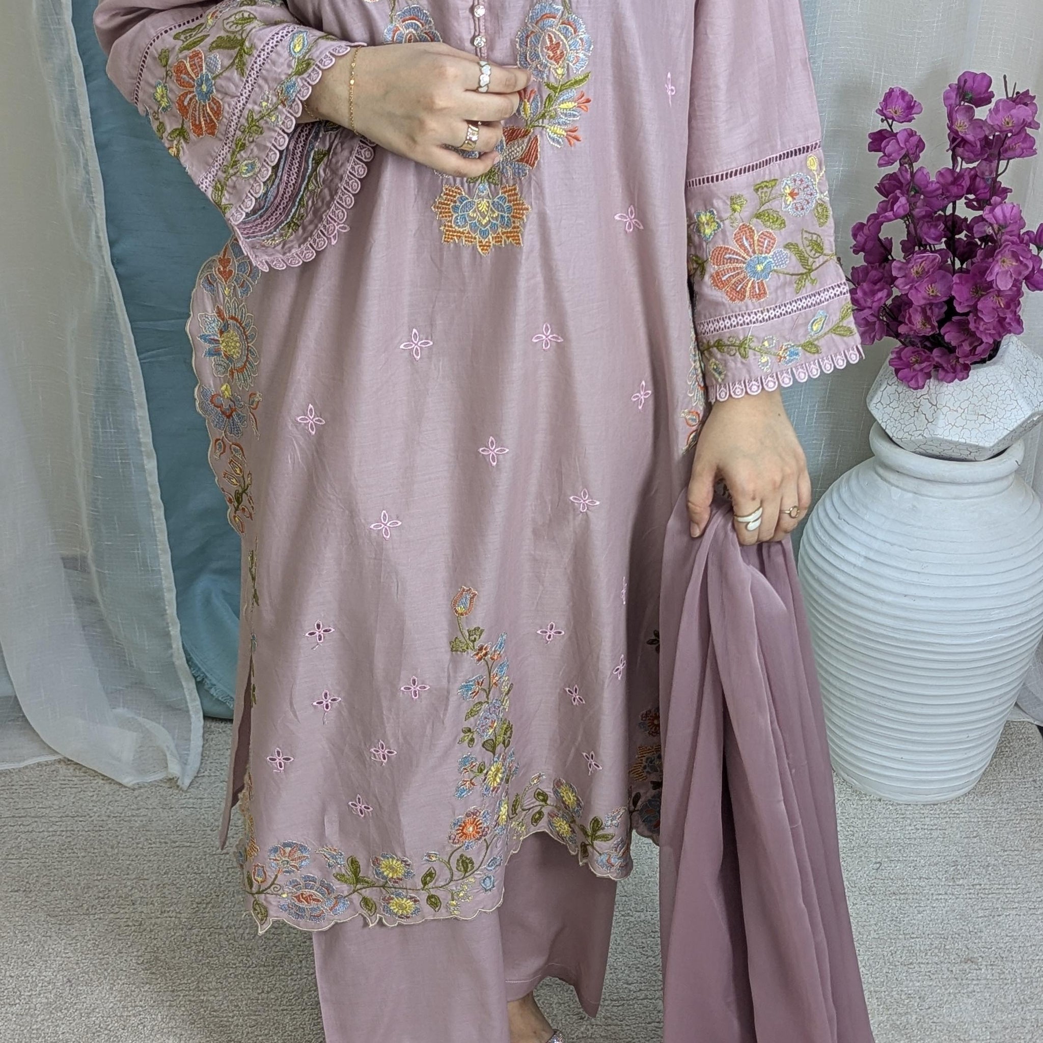 Amna Khurram Zimal-Aug7 Purple Ready to wear
