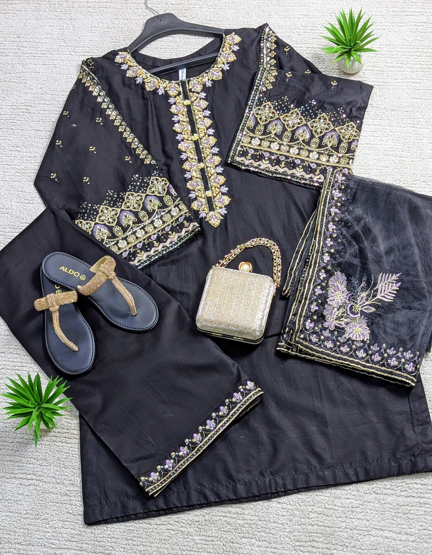 Amna Khurram Saima-Aug1 Black Ready to wear