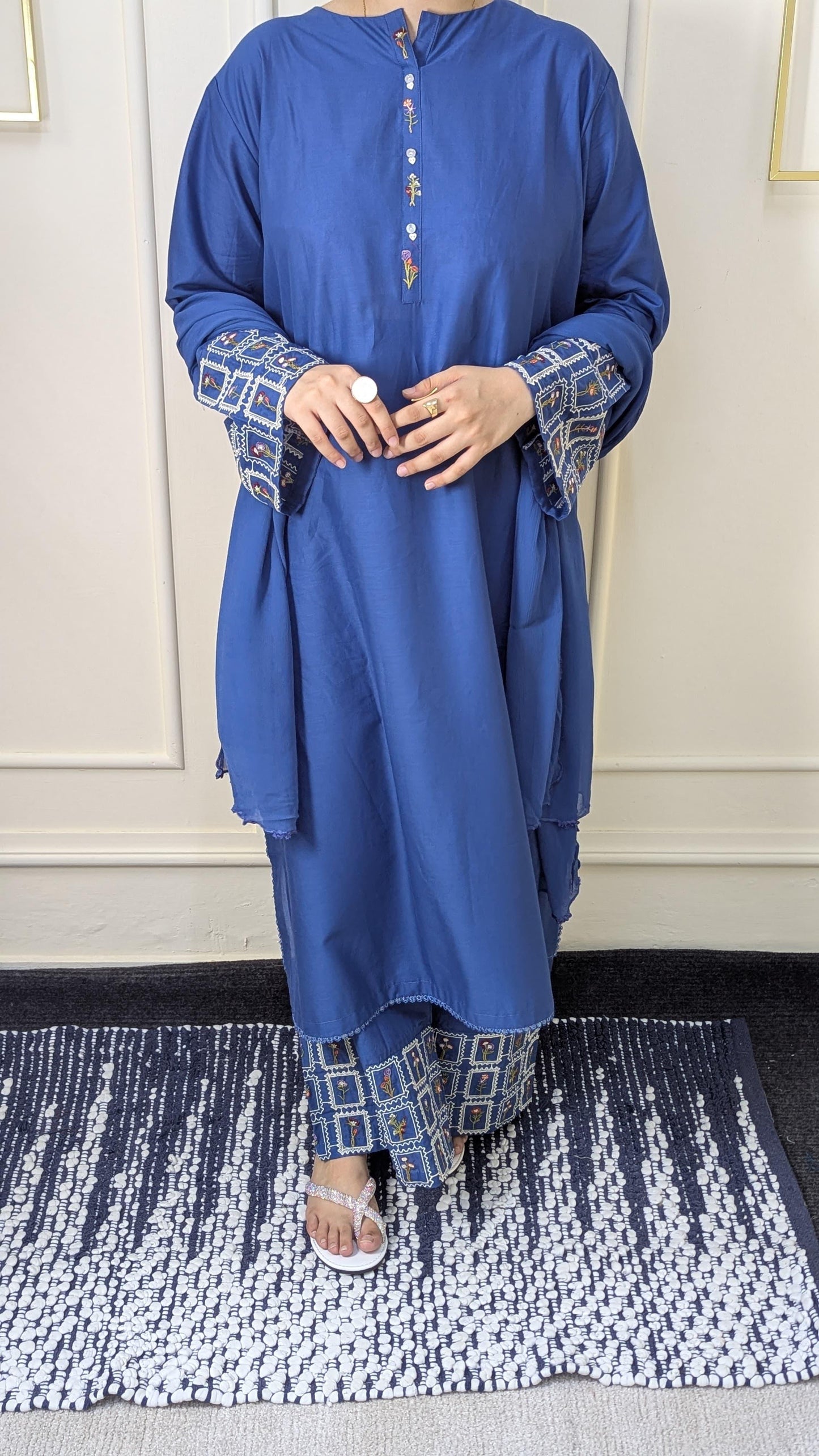 Amna Khurram Zimal-Aug10 Blue Ready to wear