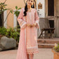 Jeem 3 PIECE EMBROIDERED PINK OPAL LAWN 25'