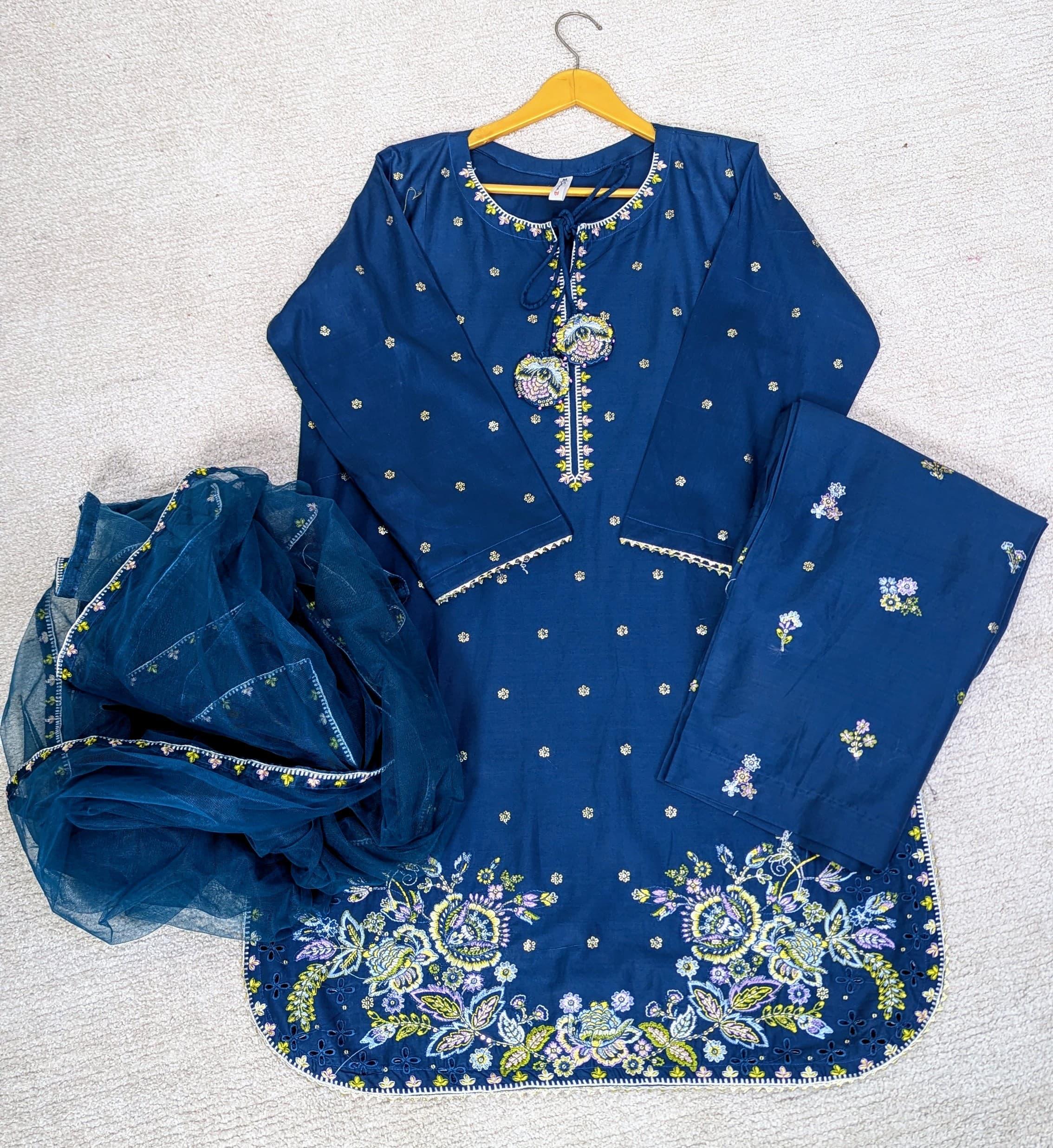 Amna Khurram Saima-Aug04 Blue Ready to wear