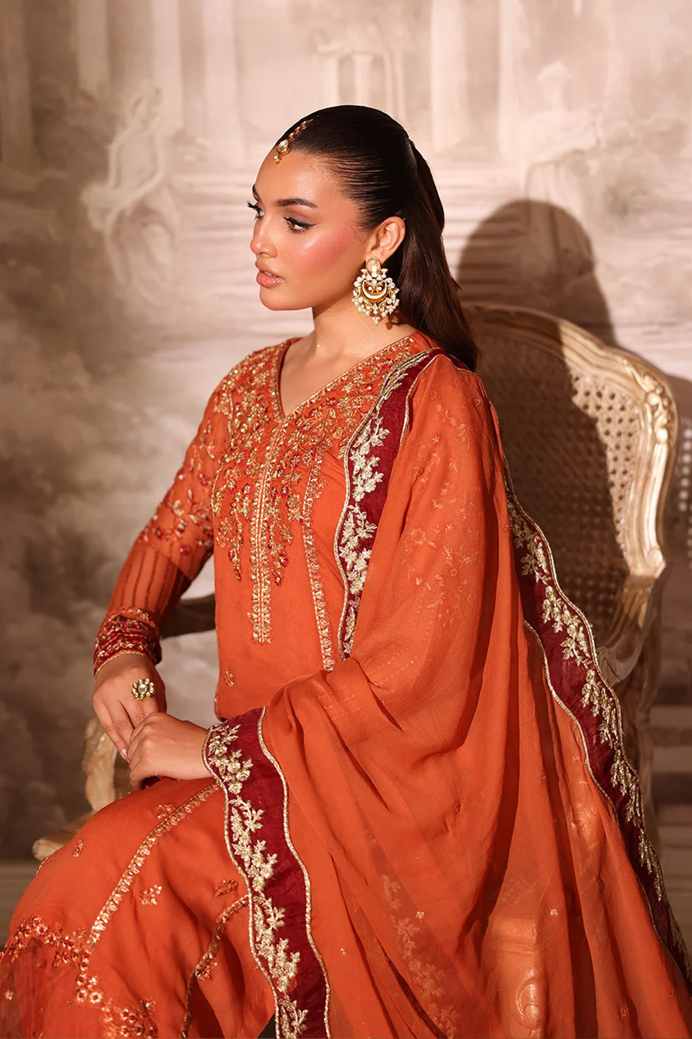 Azure Amber Rust Ensembles unstitched Festive 25'