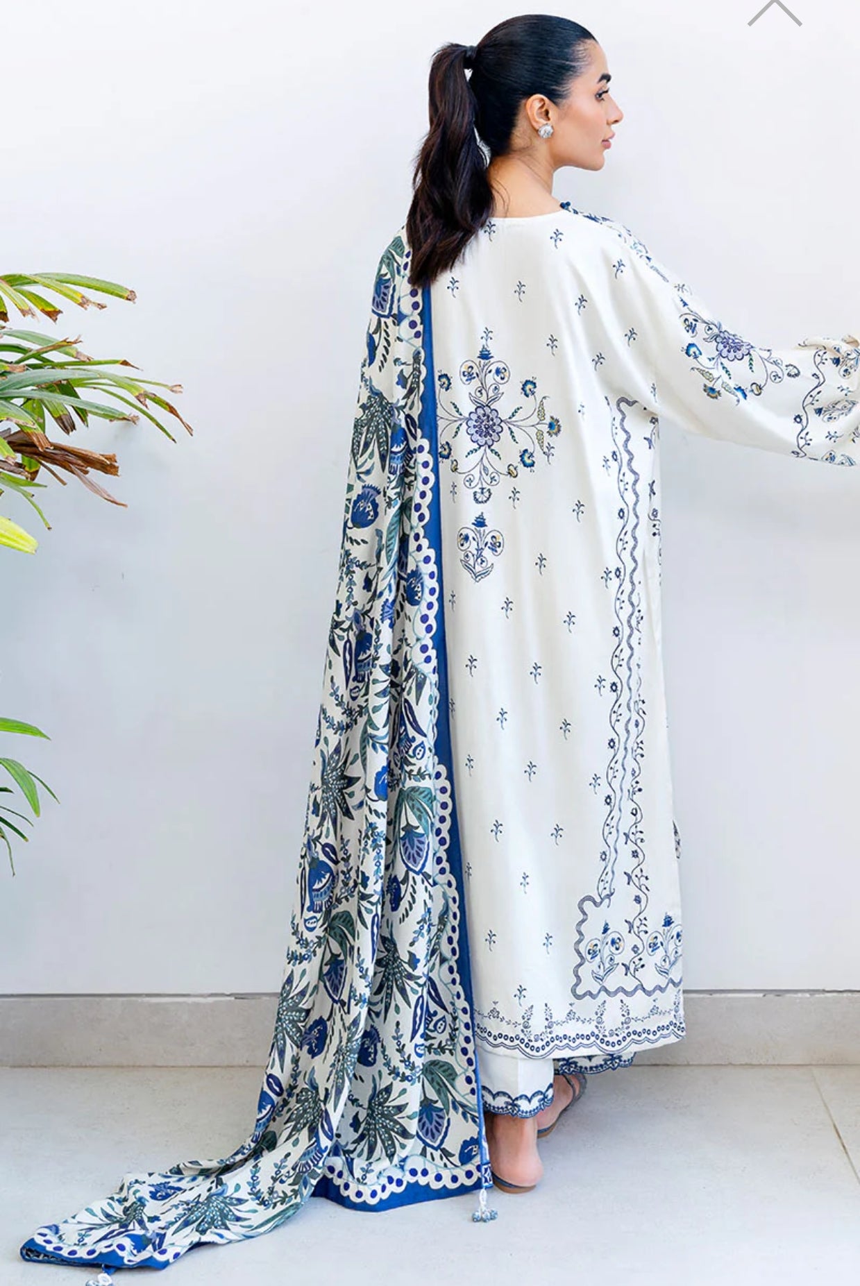 CROSS STITCH IVORY ORCHID-3PC COTTON SATIN READY TO WEAR