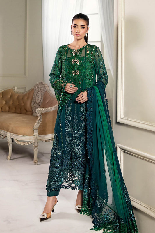 Maria B MPC-25-106 3 Piece Unstitched Embroidered Chiffon Suit