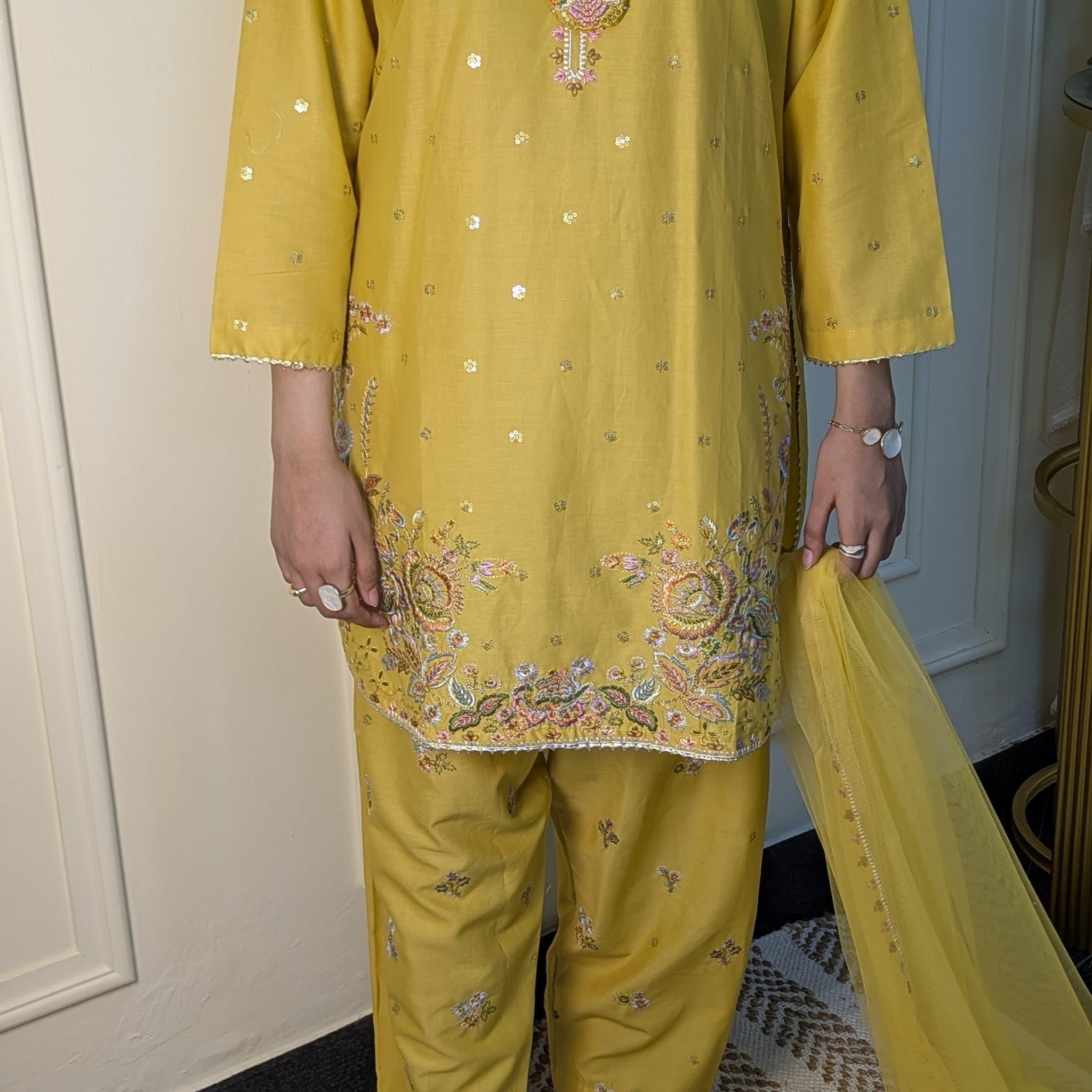 Amna Khurram Saima-Aug04 Yellow Ready to wear