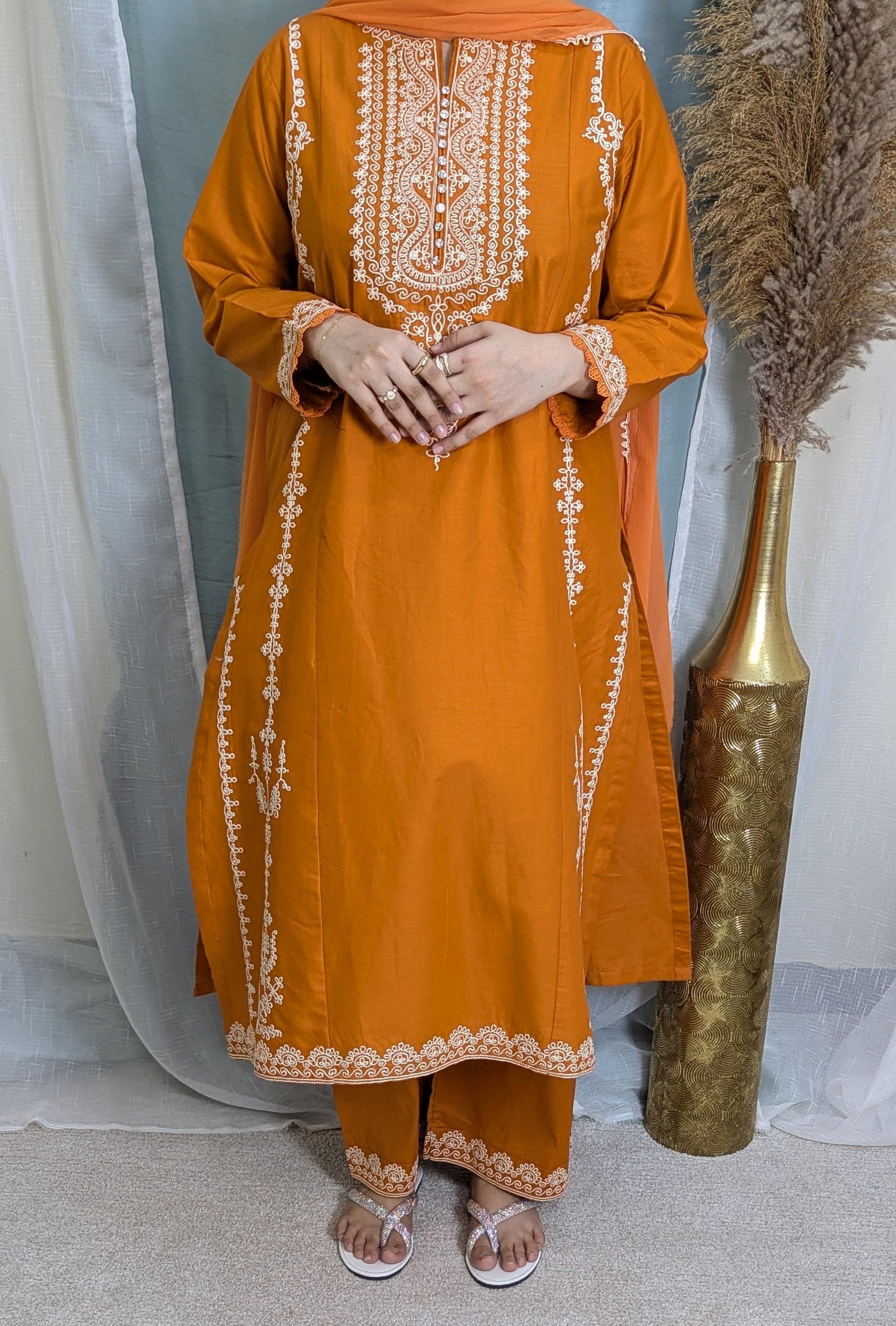 Amna Khurram Zimal-Aug6 Orange Ready to wear