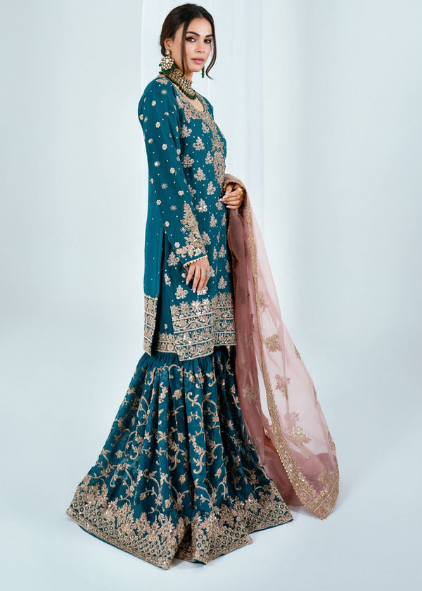 Haseens official Blue Ready to wear Chiffon Collection