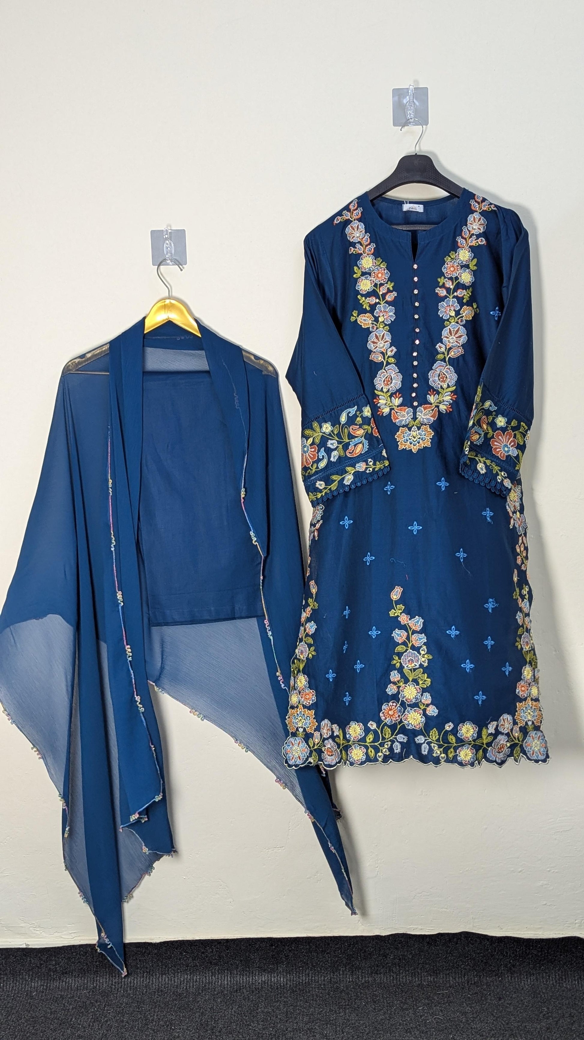 Amna Khurram Zimal-Aug7 Blue Ready to wear