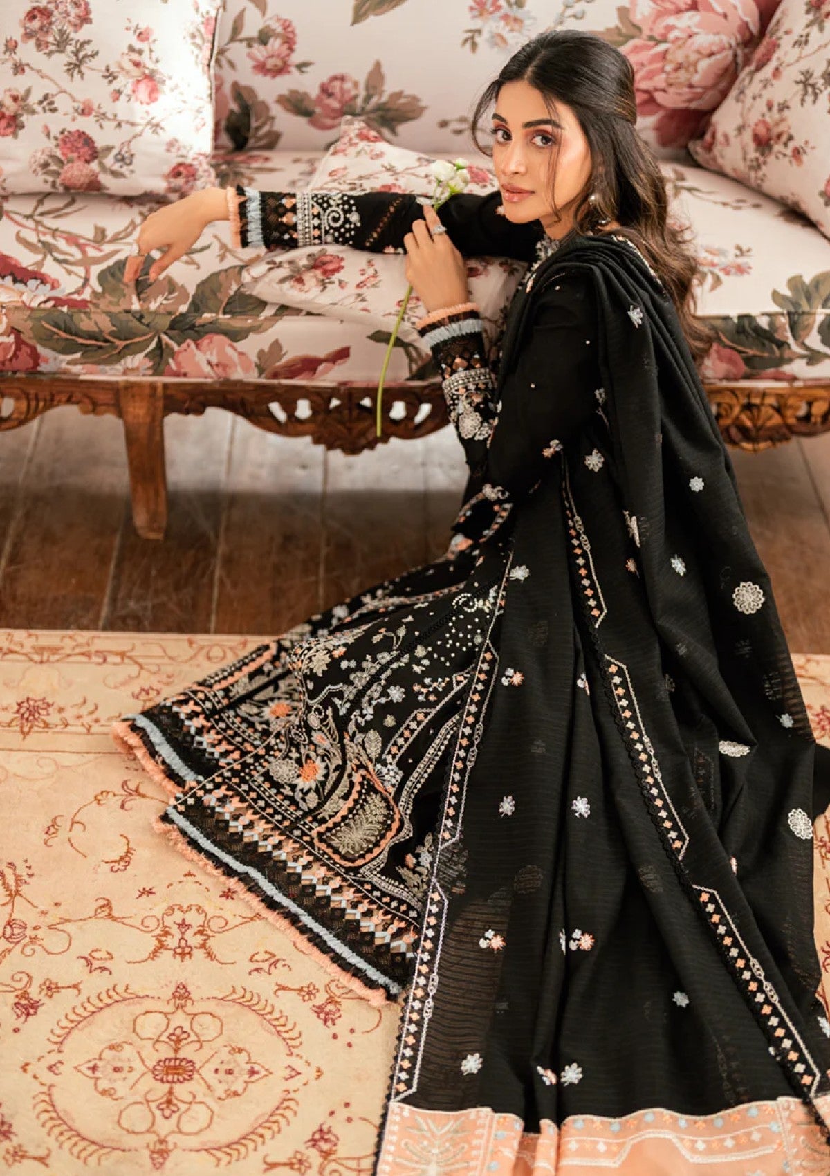 Qalamkar SB#03 Misha Lawn Luxury Eid Edit 25