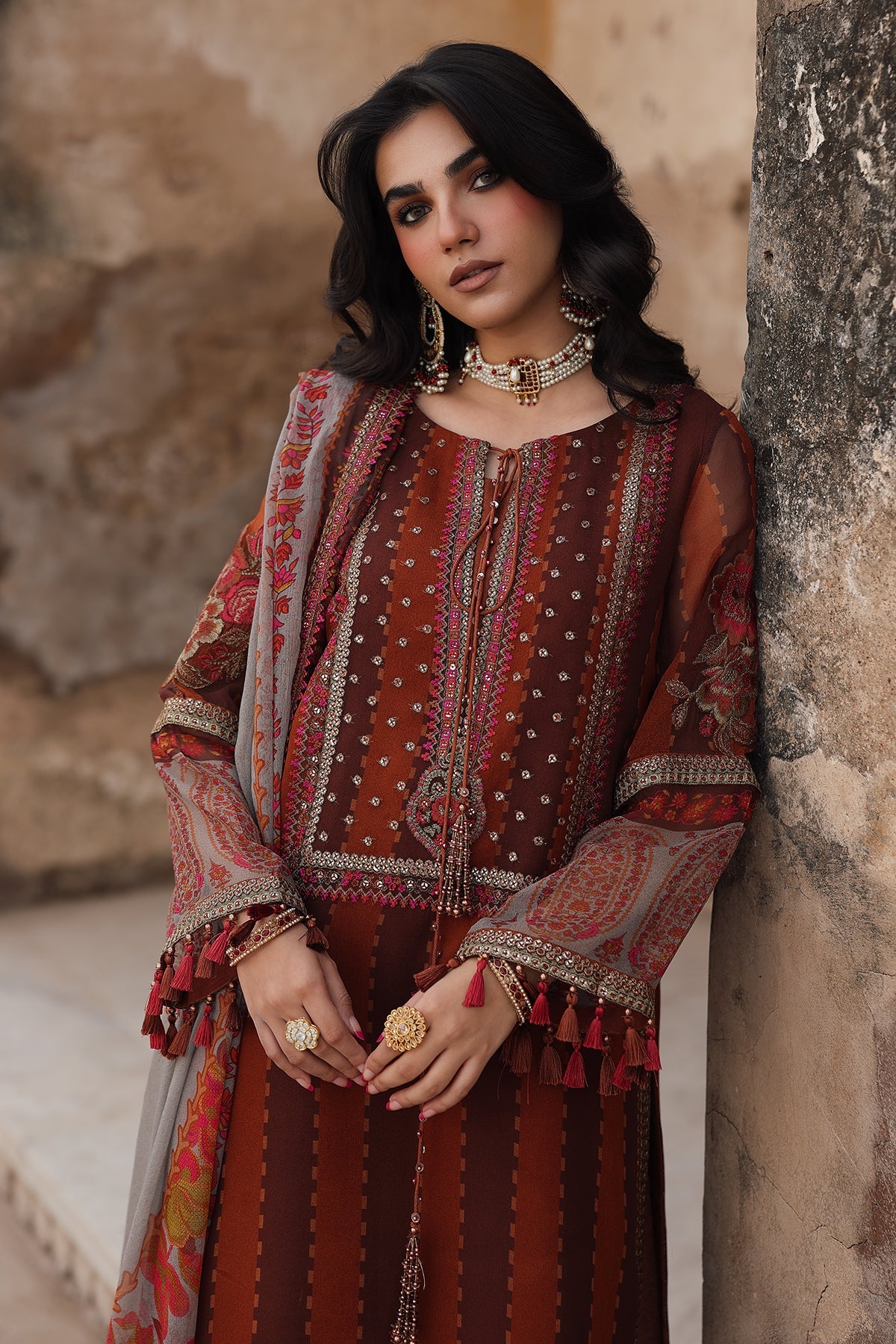 Charizma VSL25-42 Vasal Vol-06 3-pc Unstitched Chiffon Collection 25'