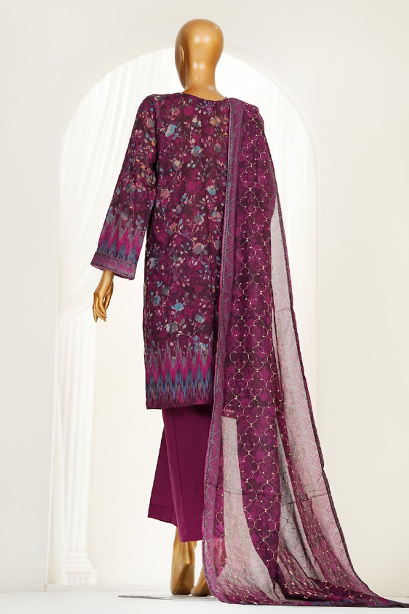 Printkari By HZ LPK-3P-505 Stitched 3 Piece Chikankari Vol-04 Collection'2025