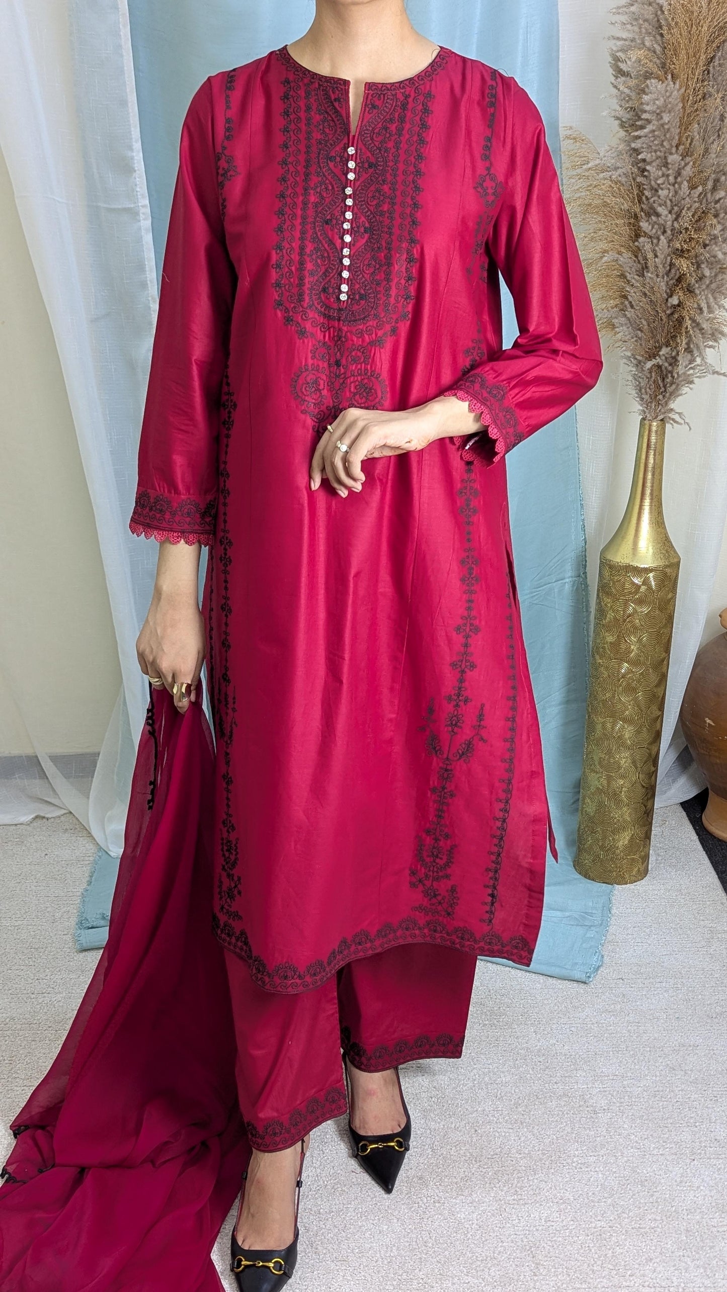 Amna Khurram Zimal-Aug6 Red Ready to wear