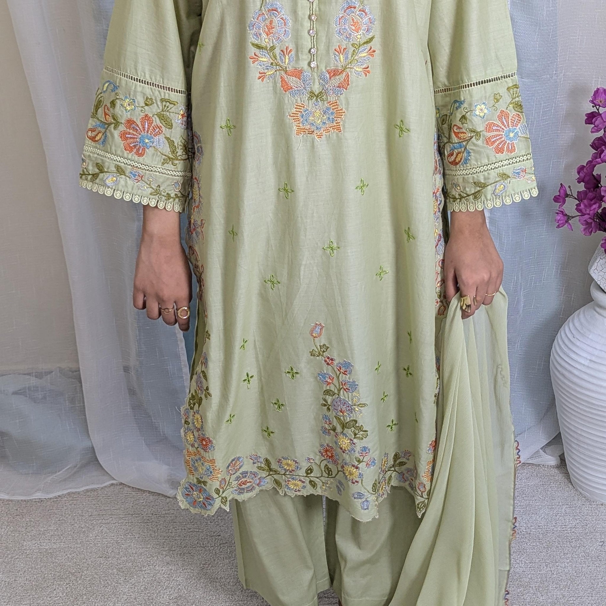 Amna Khurram Zimal-Aug7 Green Ready to wear