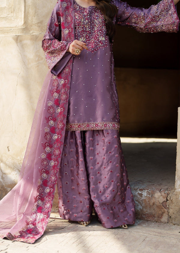 Haseens official Purple Ready to wear Chiffon Collection