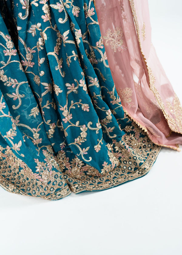 Haseens official Blue Ready to wear Chiffon Collection