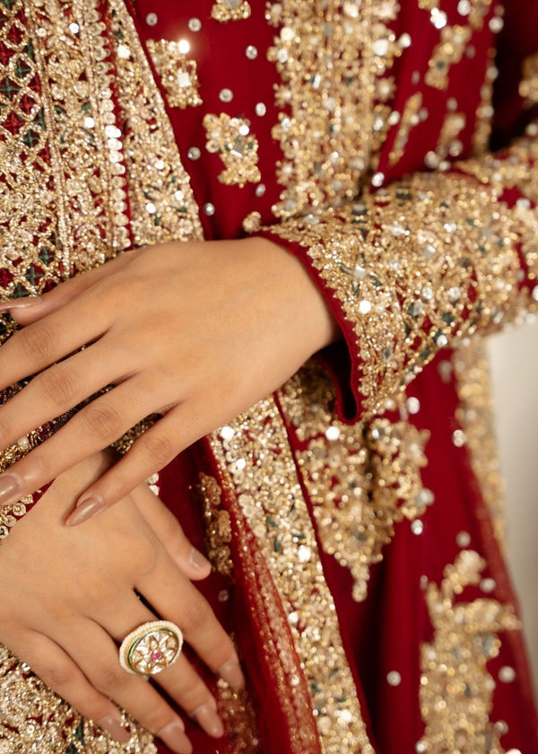 Haseens official Maroon Ready to wear Chiffon Collection