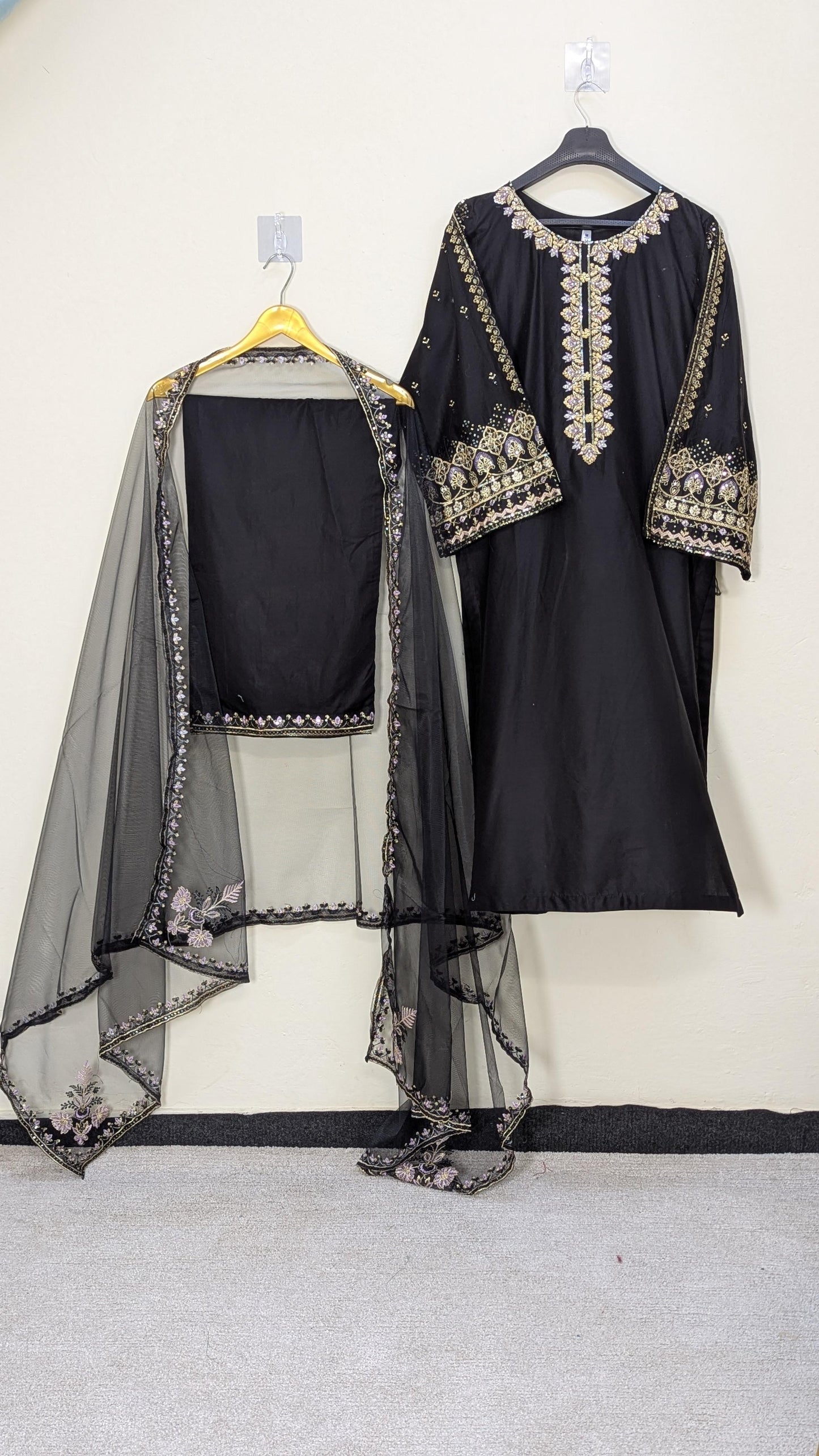 Amna Khurram Saima-Aug1 Black Ready to wear