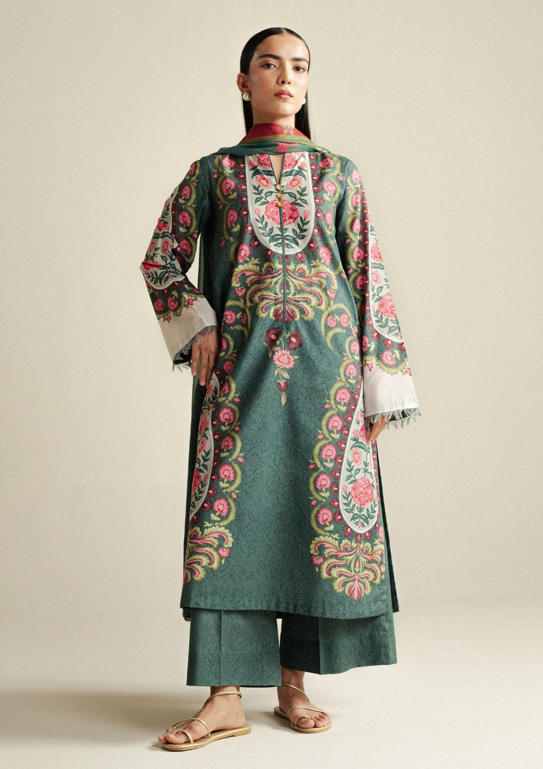 Coco by Zara shahjahan Sol D9A Drop-4 Unstitched 25'