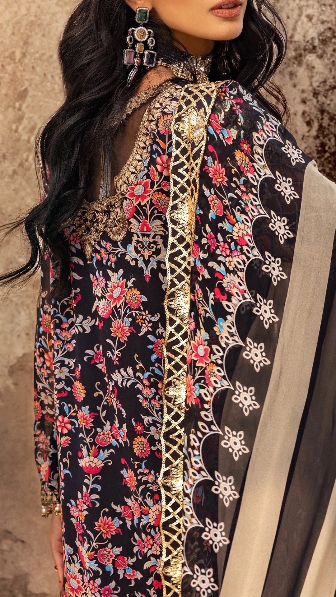 Charizma 3-PC Unstitched Luxury Chiffon Collection VSL25-09