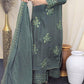 Amna Khurram Green Zimal-nov#22 3pc Raw Silk Ready to wear