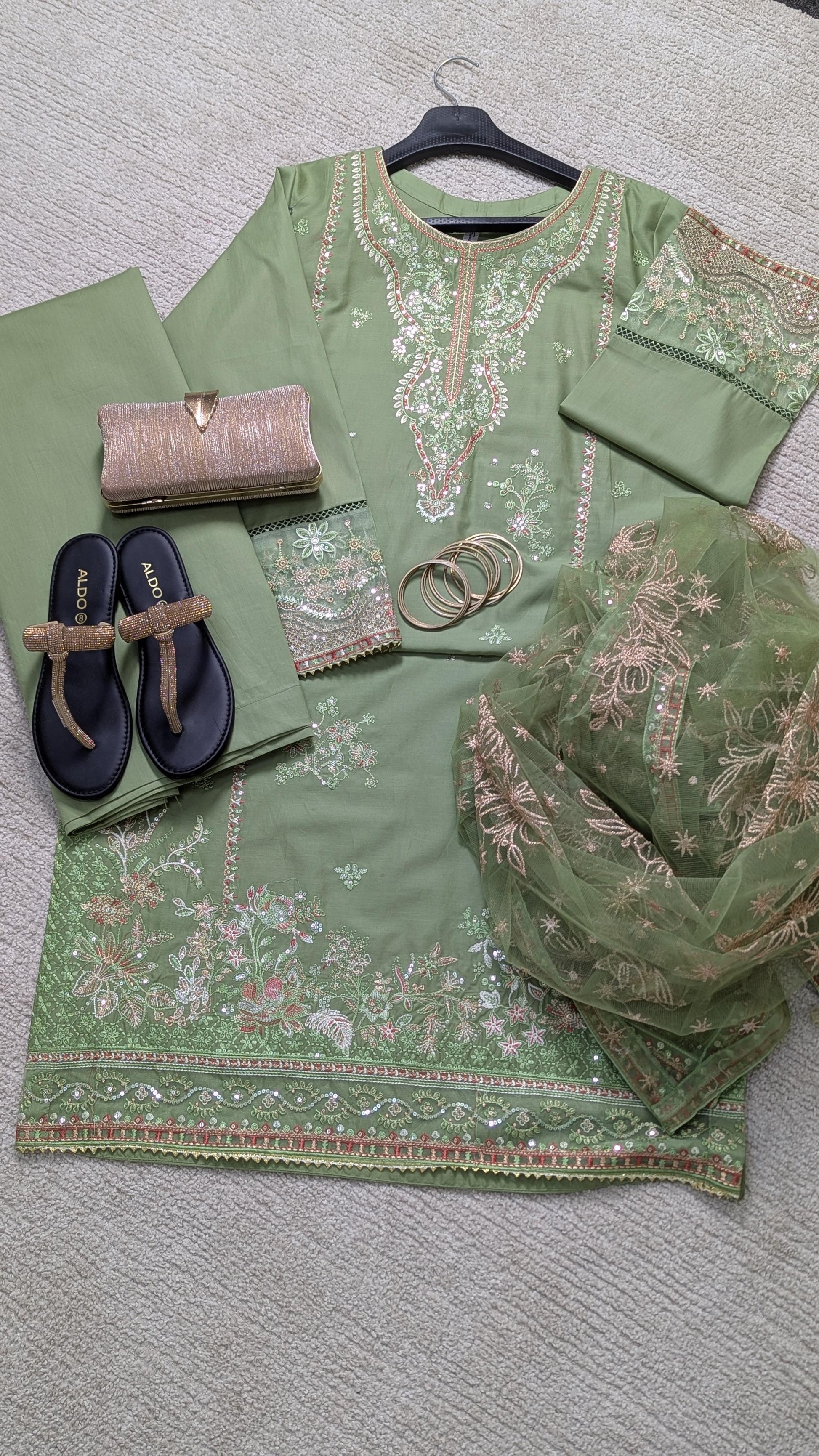 Amna Khurram Saima-Aug12 Green Ready to wear