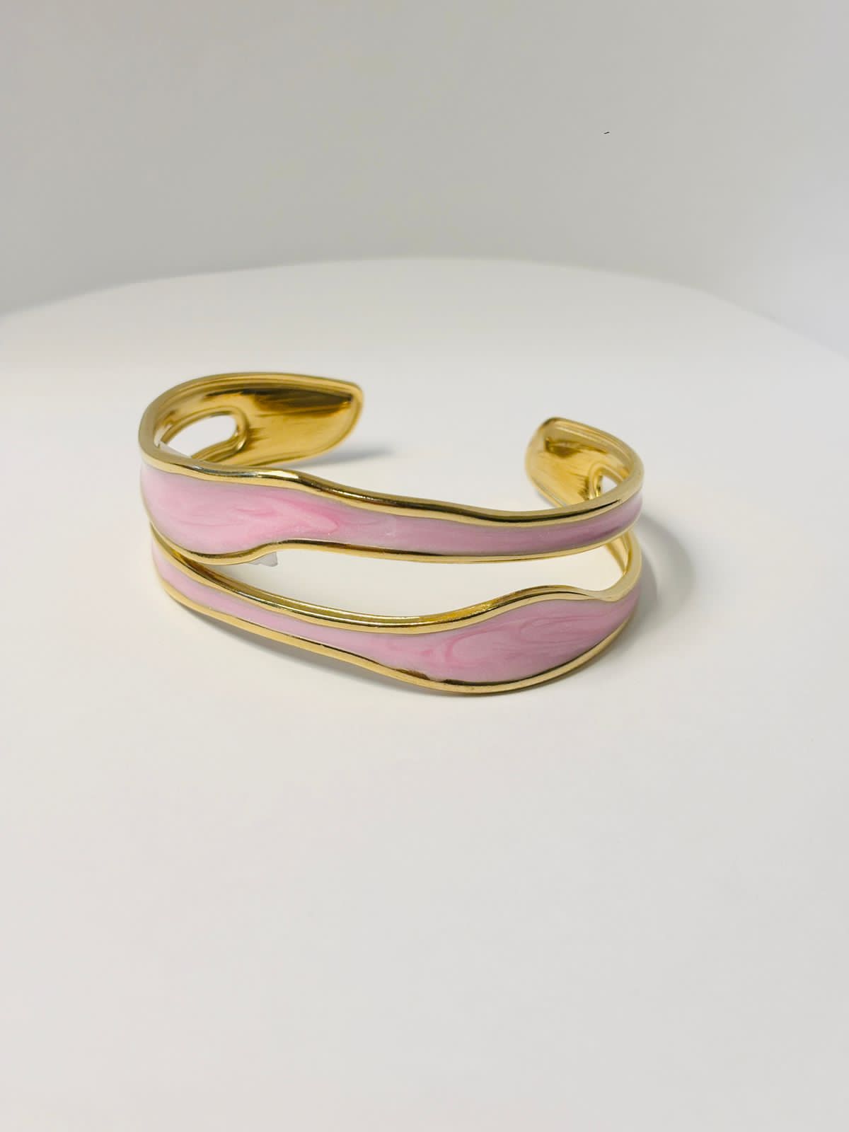 Wavy Enamel Cuff Bracelet