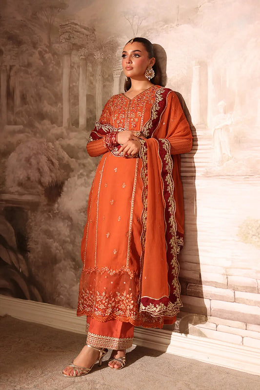 Azure Amber Rust Ensembles unstitched Festive 25'