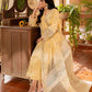 Jeem 3 PIECE EMBROIDERED SUNGLOW YELLOW LAWN 25'