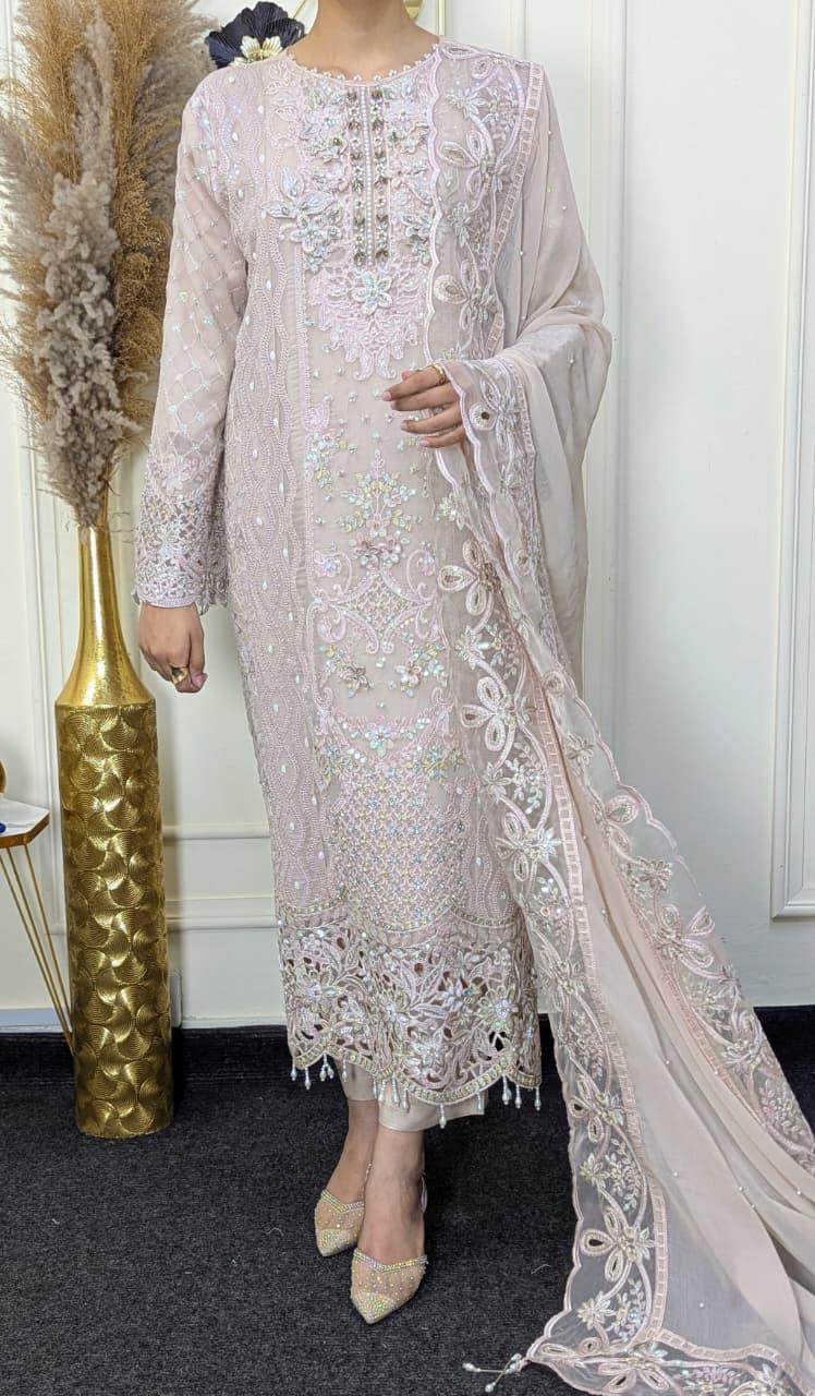 Tawakkal by Shahid Tea Pink Ready to wear Chiffon Collection