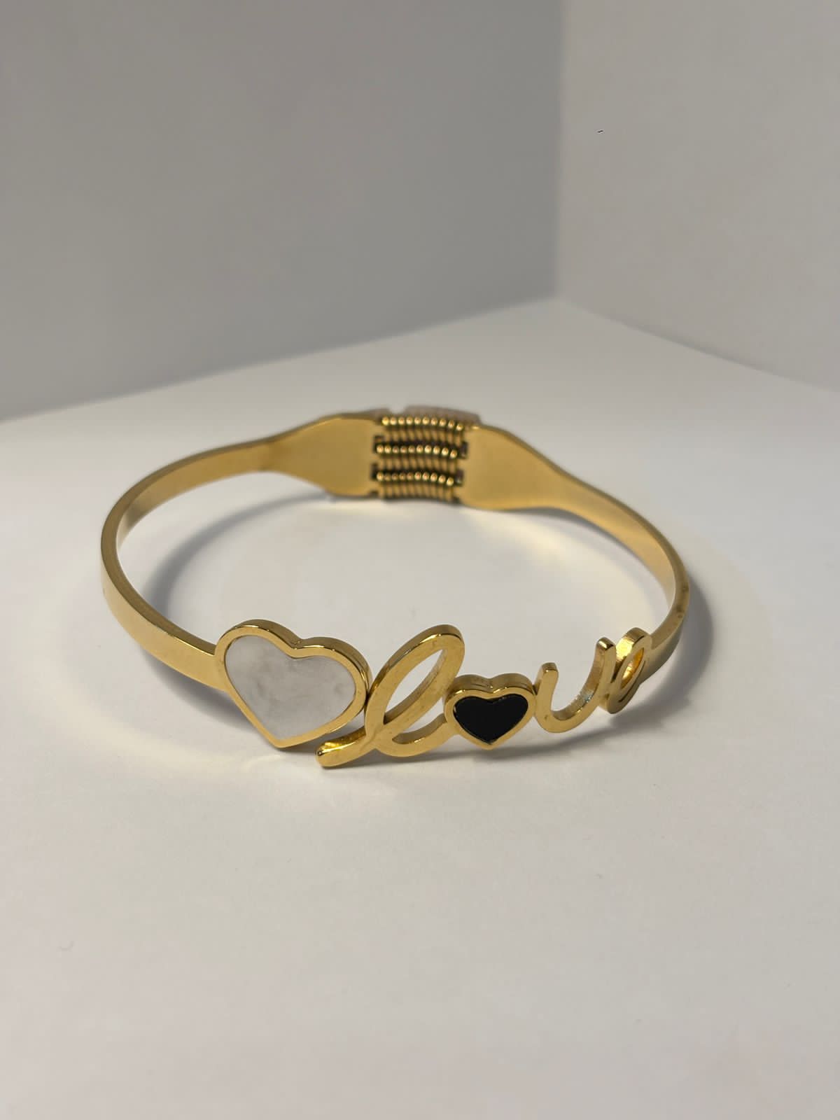 Gold-Toned Love & Heart Bracelet