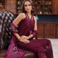 Saadia Asad D12- Plum Luxury Eid Schiffli Laserkari 25