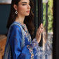 Saadia Asad D4- Ink Blue Luxury Eid Schiffli Laserkari 25