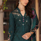 Saadia Asad D5- Teal Luxury Eid Schiffli Laserkari 25