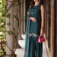 Saadia Asad D5- Teal Luxury Eid Schiffli Laserkari 25