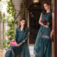 Saadia Asad D5- Teal Luxury Eid Schiffli Laserkari 25