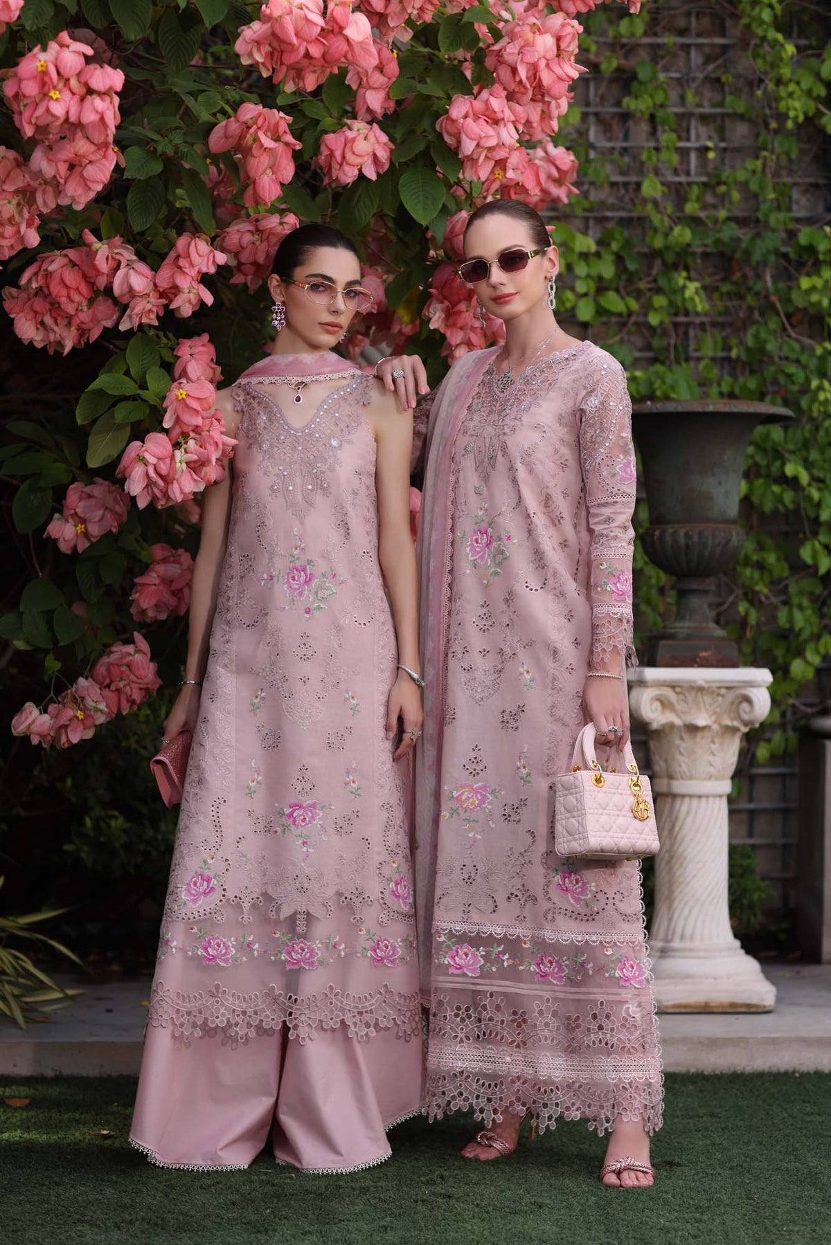 Saadia Asad D8- Pink Luxury Eid Schiffli Laserkari 25